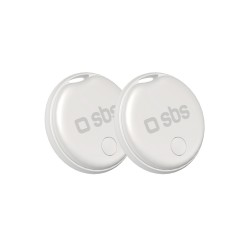 SBS Track My Circle locator compatible with Apple Find My set of 2 - white