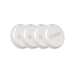 SBS Track My Circle locator compatible with Apple Find My set of 4 - white