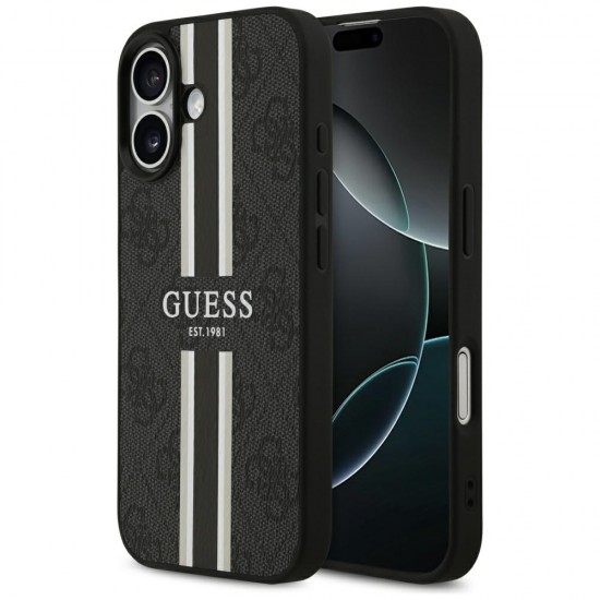 Guess 4G Printed Stripes MagSafe case for iPhone 17 - black