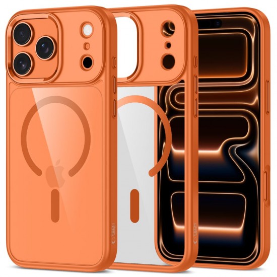 Tech-Protect MagMat MagSafe Case for iPhone 17 Pro - Transparent Orange