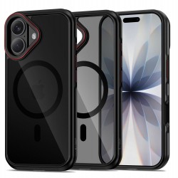 Tech-Protect MagHybrid MagSafe Case for iPhone 17 - Black and Red