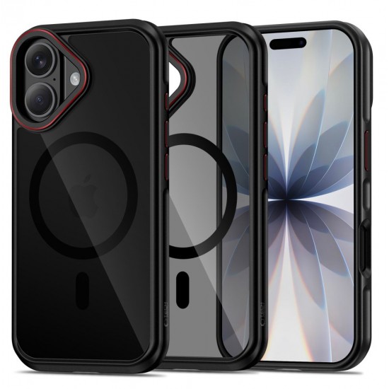 Tech-Protect MagHybrid MagSafe Case for iPhone 17 - Black and Red