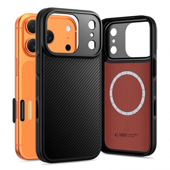 Tech-Protect Kevlar Aramid MagSafe case for iPhone 17 Pro - black