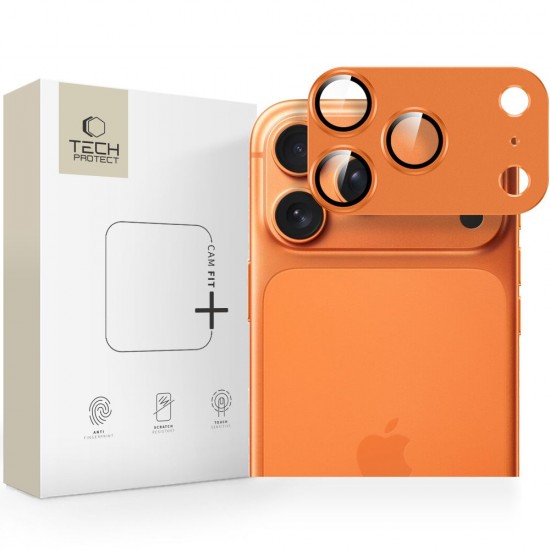 Tech-Protect Camfull Fit+ Camera Lens Glass for iPhone 17 Pro Max - Orange