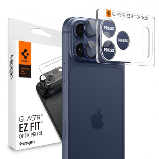 Spigen Optik Pro XL Camera Lens Glass for iPhone 17 Pro Max - Navy Blue