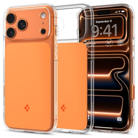 Spigen Thin Fit MagSafe Case for iPhone 17 Pro Max - Clear Orange