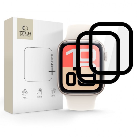 Tech-Protect Glass Flex+ 2-pack for Apple Watch 40mm - Black