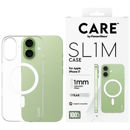 CARE by PanzerGlass SL1M MagSafe Case for iPhone 17 - Transparent