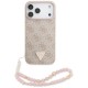 Guess 4G Strap Triangle Logo MagSafe Case for iPhone 17 Pro Max - Pink