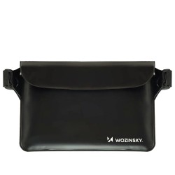 Wozinsky WWS-01 Waterproof PVC Waist Bag - Black
