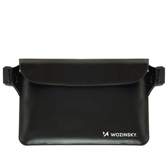 Wozinsky WWS-01 Waterproof PVC Waist Bag - Black