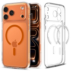 Spigen Ultra Hybrid MagSafe Case for iPhone 17 Pro - Clear Orange