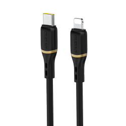 Dudao L25X USB-C - Lightning Cable 1m 30W with Soft Silicone Braid - Black