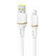 Dudao L25L USB-A - Lightning Cable 1m 30W with Soft Silicone Braid - White