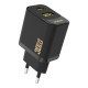 Dudao A27TEU PD 30W GaN USB-A USB-C Wall Charger - Black