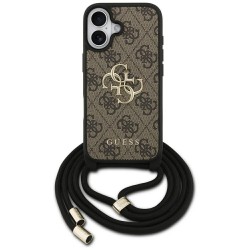 Guess 4G Big Logo Cord Stap Crossbody Case for iPhone 17 - Brown