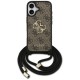 Guess 4G Big Logo Cord Stap Crossbody Case for iPhone 17 - Brown