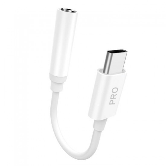Dudao audio adapter headphone adapter from USB Type C to mini jack 3.5 mm white (L16CPro white)