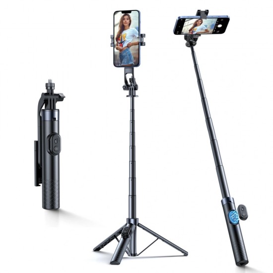 Wozinsky Selfie stick WC1Y30S telescopic tripod 1.3m with phone holder - black
