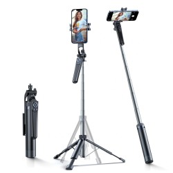 Selfie stick Wozinsky WC1Y70S telescopic tripod 1.7m with phone holder - black