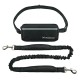 Wozinsky WPST-01 Hip Belt with Pouch and Elastic Leash for Running with a Dog - Black