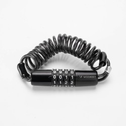 Wozinsky WBN-01R bicycle lock for a bicycle helmet, waterproof, 4-digit combination - black
