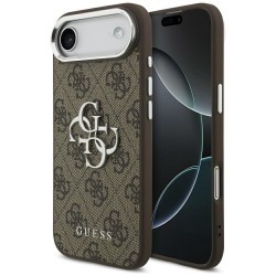 Guess 4G Big 4G Classic Logo case for iPhone 17 Air - brown and silver