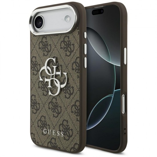 Guess 4G Big 4G Classic Logo case for iPhone 17 Air - brown and silver