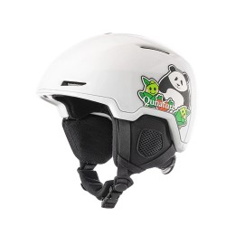Qunature 10130003005 Ski Helmet with Earmuffs Panda Snowboard for Kids 54-58 cm - White