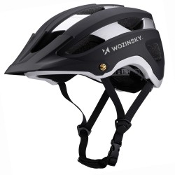 Wozinsky MTB bicycle helmet with removable visor, lightweight L - black and silver
