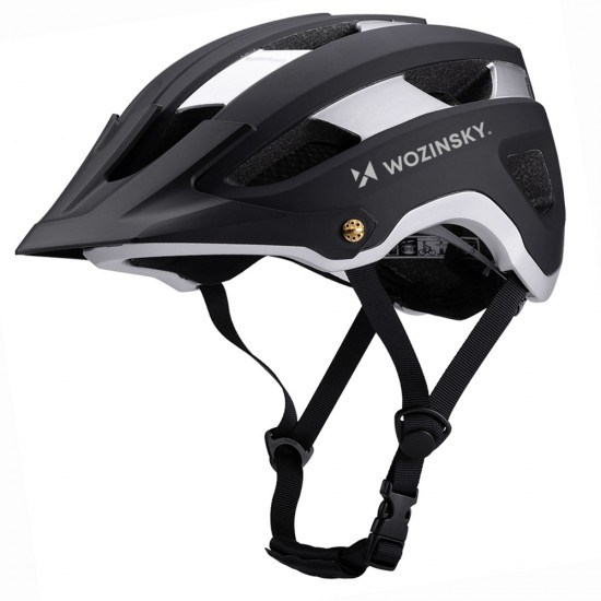 Wozinsky MTB bicycle helmet with removable visor, lightweight L - black and silver