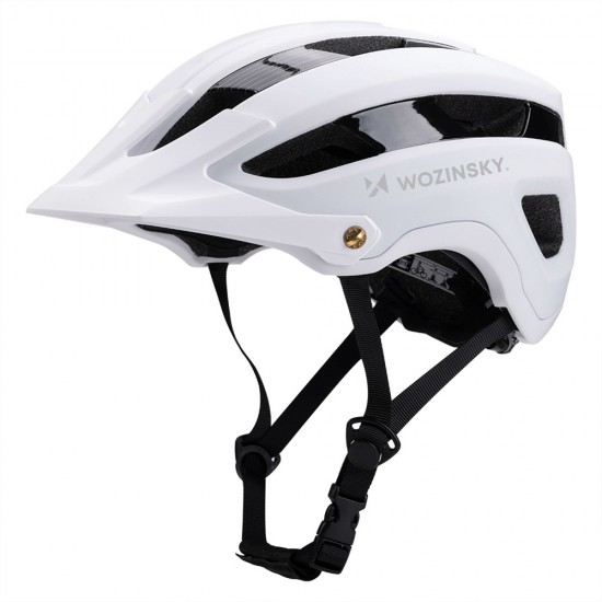 Wozinsky MTB bicycle helmet with removable visor, lightweight L - black and white