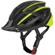 Wozinsky MTB Bike Helmet with Removable Visor and Rear USB Light M - Black and Yellow