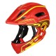 Wozinsky Kids' Full Face Bike Helmet with USB Rear Light S - Red and Yellow