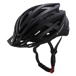 Wozinsky MTB Bike Helmet with Removable Visor and Rear USB Light L - Black