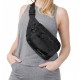 Wozinsky WSB-W1 unisex shoulder bag with adjustable strap, waterproof - black