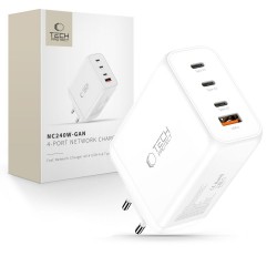 Tech-Protect NC240W-GaN 4-Port 240W Wall Charger - White