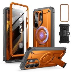 Supcase Unicorn Beetle Pro Mag MagSafe 2-set Case for Samsung Galaxy S26 Ultra - Black and Orange