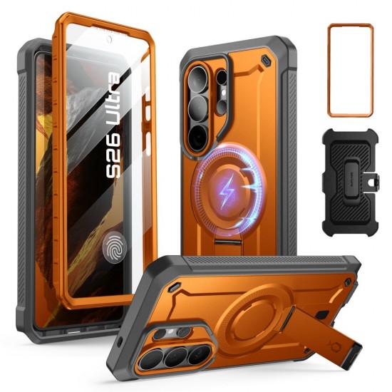 Supcase Unicorn Beetle Pro Mag MagSafe 2-set Case for Samsung Galaxy S26 Ultra - Black and Orange