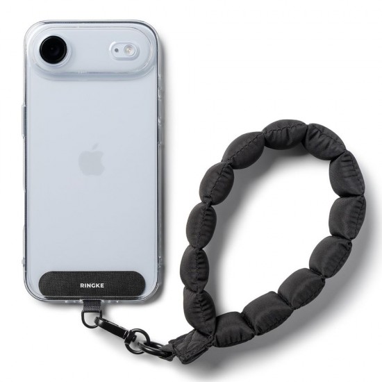 Ringke Holder & Puffer Hand Strap Phone Lanyard - Black