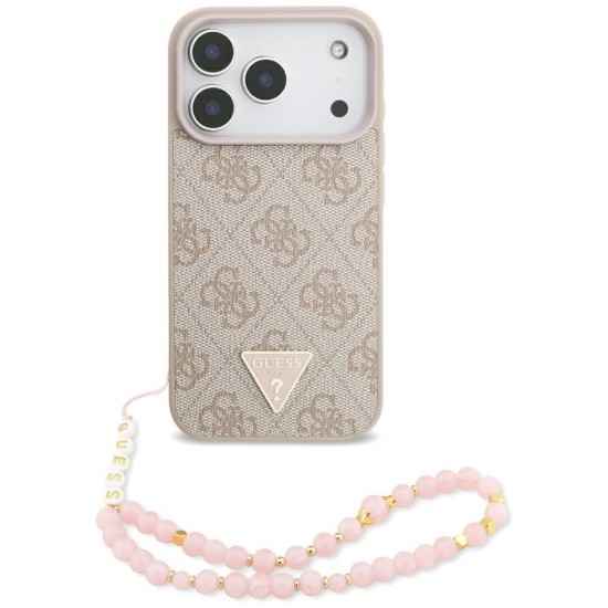 Guess 4G Strap Triangle Logo MagSafe Case for iPhone 17 Pro - Pink