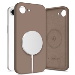 Tech-Protect Silicone MagSafe Case for iPhone 16e / 17e - Brown