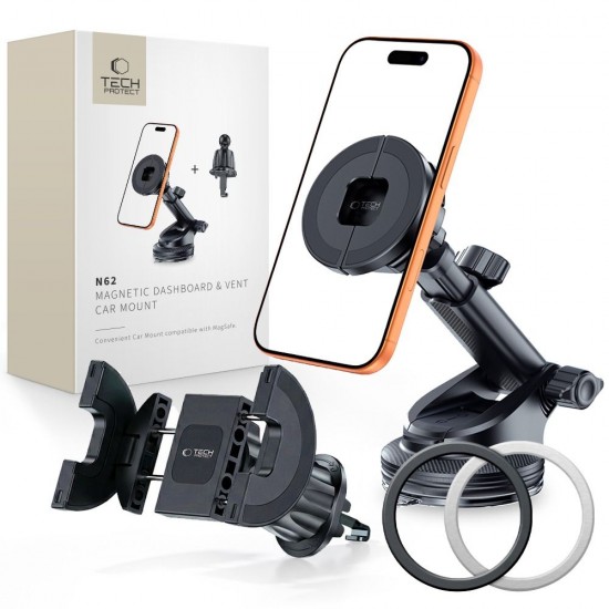 Tech-Protect N62 MagSafe Cockpit Car Mount - Black
