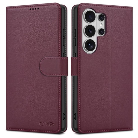 Tech-Protect Wallet Case for Samsung Galaxy S26 Ultra - Burgundy