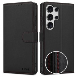 Tech-Protect Wallet Case for Samsung Galaxy S26 Ultra - Black and Red