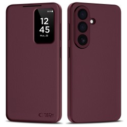 Tech-Protect Wallet Case for Samsung Galaxy S26+ - Burgundy