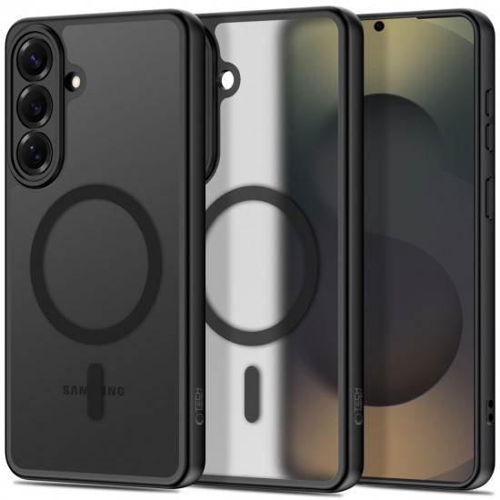 Tech-Protect BasicMag MagSafe Case for Samsung Galaxy S26 - Transparent Black