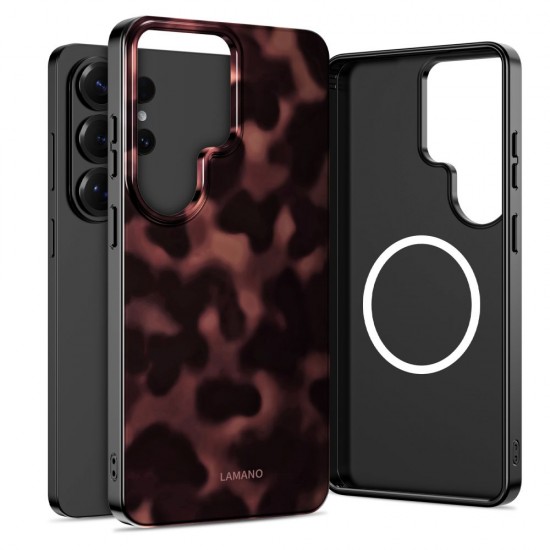 Tech-Protect Lamano MagSafe Case for Samsung Galaxy S26 Ultra - Brown and Black
