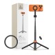 Tech-Protect L10S Bluetooth Selfie Stick Tripod - Black and Orange