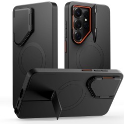 Tech-Protect Kevlar Aura MagSafe Case for Samsung Galaxy S26 Ultra - Black and Orange